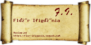 Flór Ifigénia névjegykártya